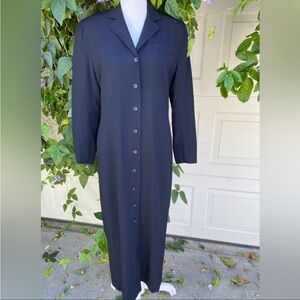 Women's VTG Lauren Ralph Lauren Navy blue buttons shift dress 8